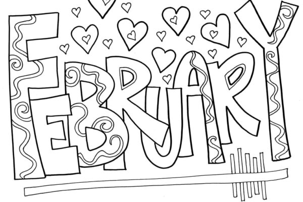 February Coloring Pages DOODLE ART ALLEY
