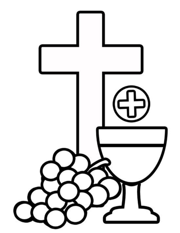 First Communion Clip Art And Coloring Pages For Girls And Boys 
