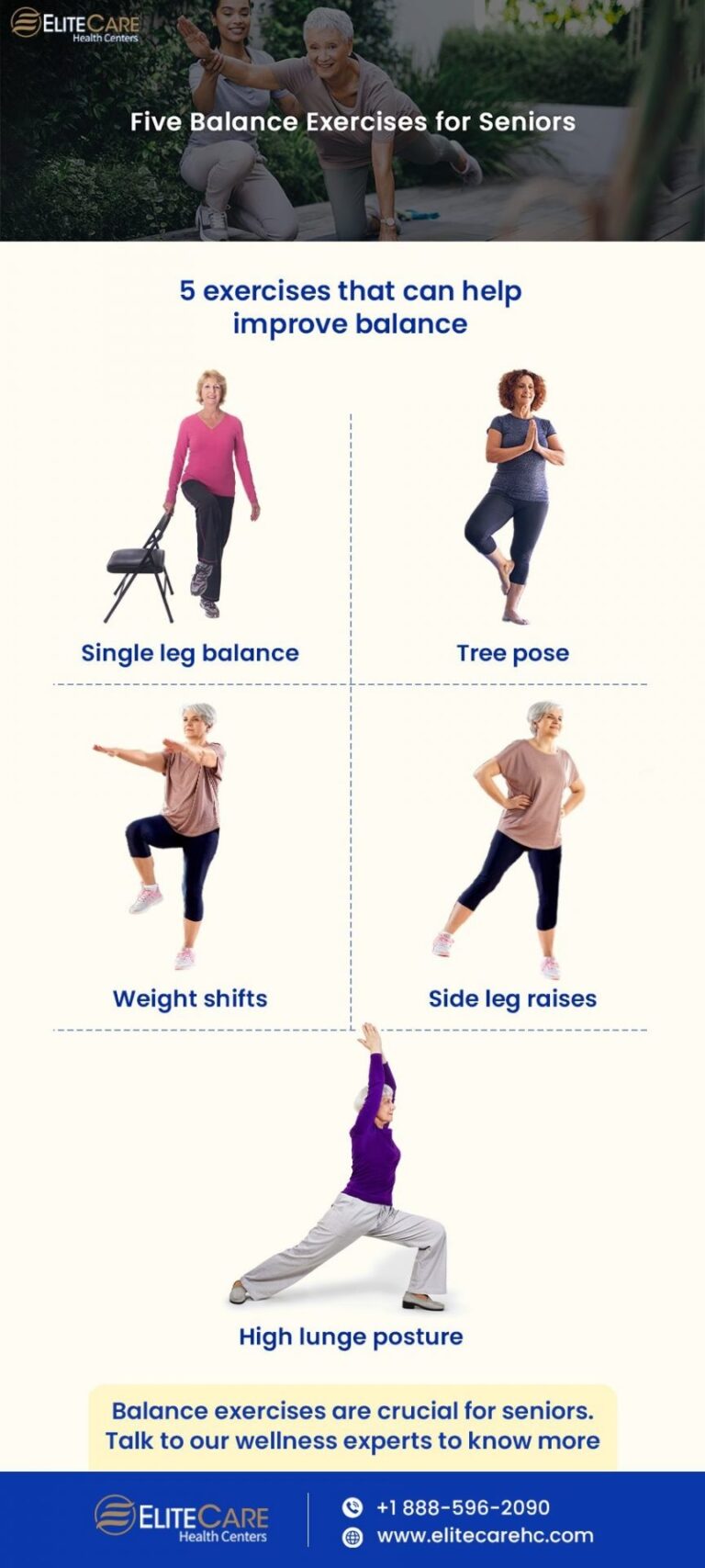 Five Exercises That Can Enable Seniors To Stay Balanced