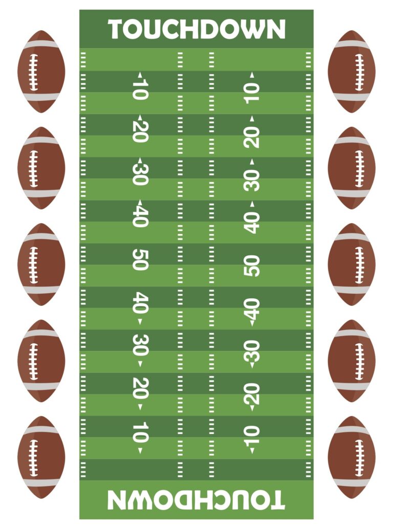 Football Field 10 Free PDF Printables Printablee