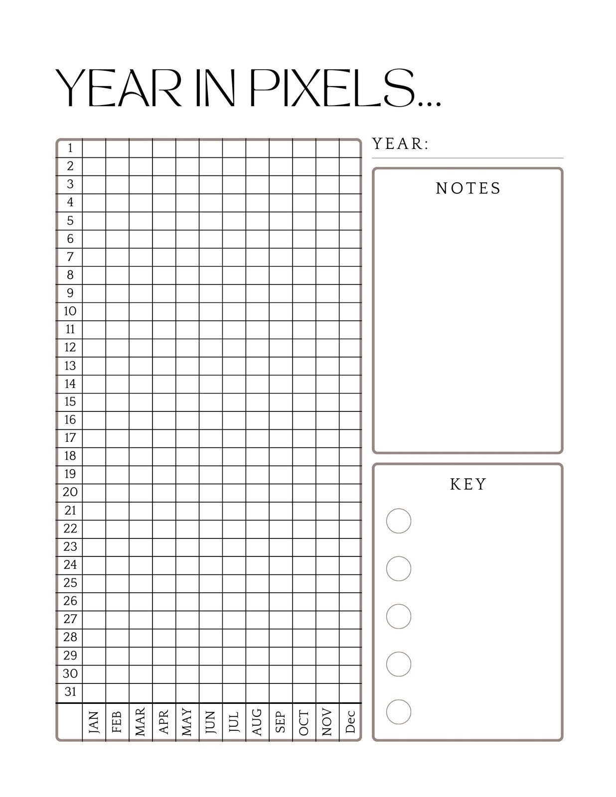 Printable Mood Chart