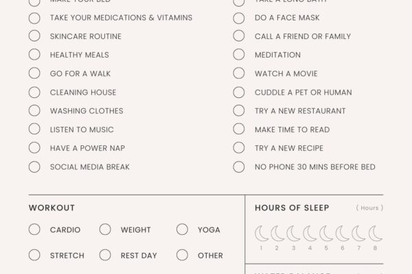 Free And Customizable Self Care Templates