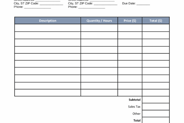 Free Auto Body Mechanic Invoice Template PDF Word EForms