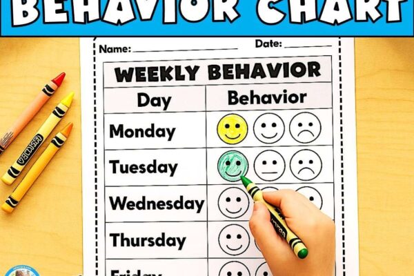 Free Behavior Chart For Individual Log Weekly And Daily Printable Charts Caroline Koehler At Celavora Education