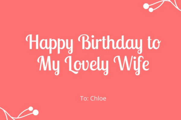Free Birthday Card For Wife Templates Editable And Printable