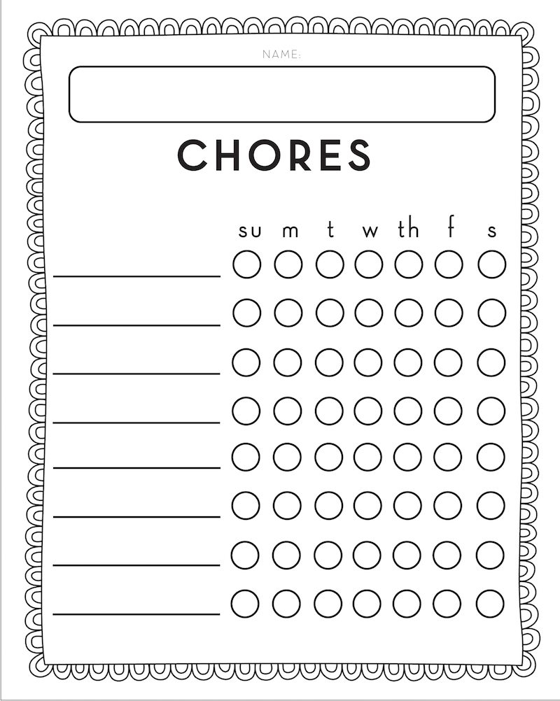 Free Chore Chart Archives Sincerely Sara D Home Decor U0026 DIY 