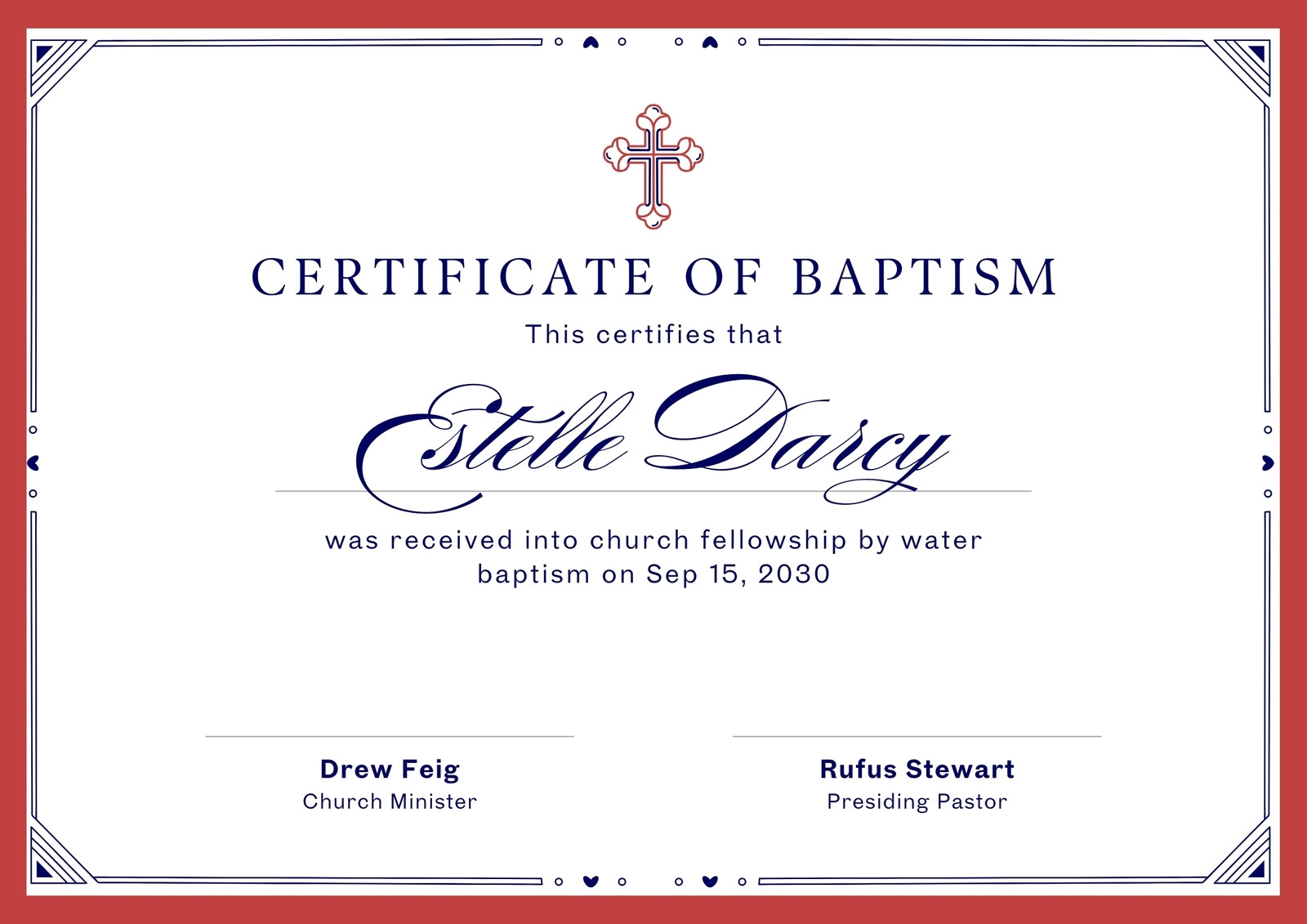 Free Printable Certificate Of Baptism