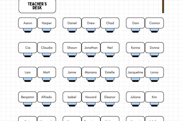 Free Custom Printable Seating Chart Templates Canva