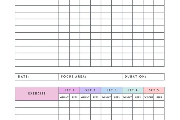 Free Custom Printable Workout Planner Templates Online Canva