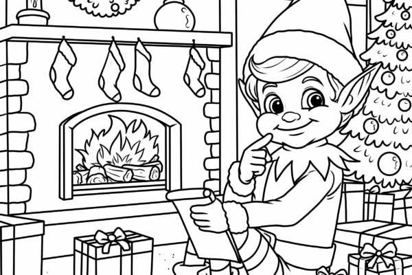 Free Elf Coloring Pages