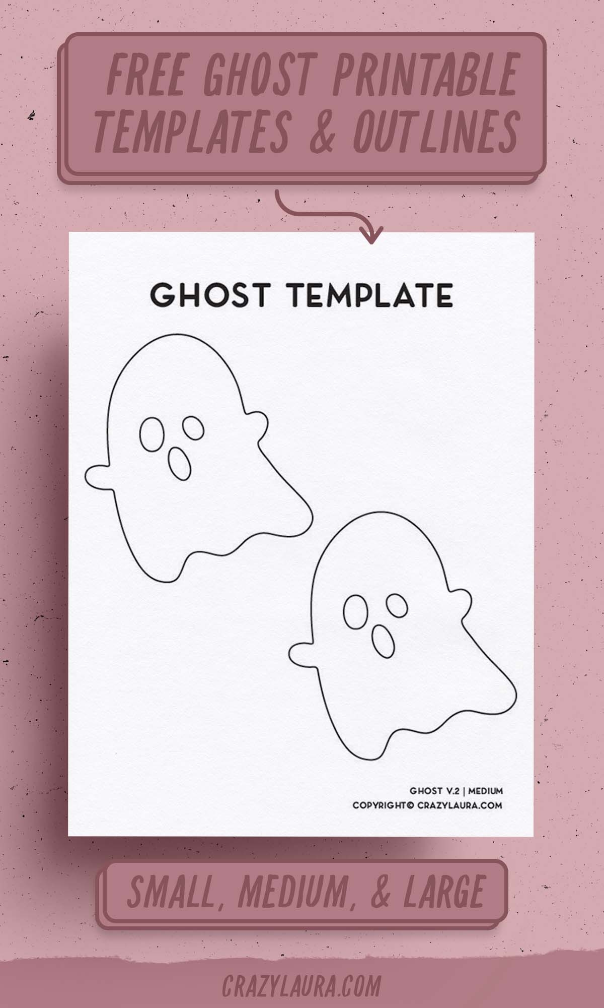 Free Ghost Template With 4 Different Variations U0026 Shapes Crazy Laura