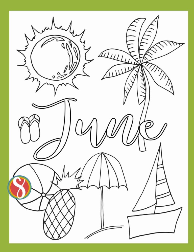 Free June Coloring Pages Stevie Doodles