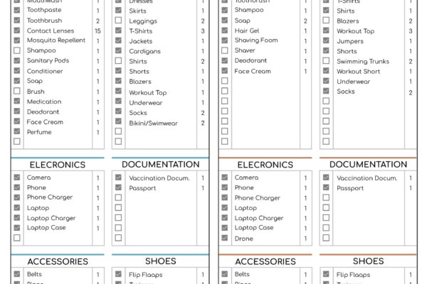 Free Packing List Google Docs Templates Gdoc io
