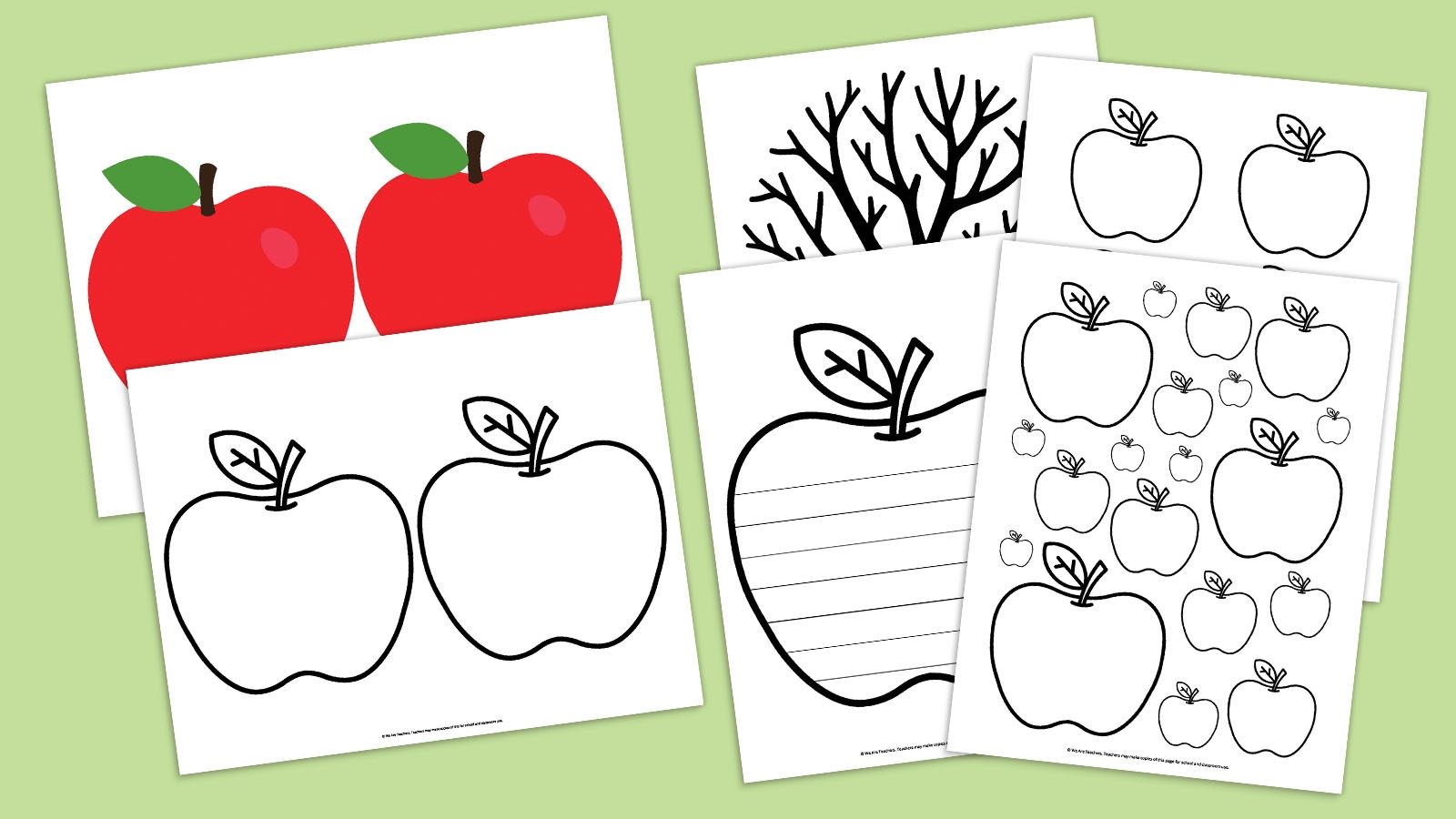 Free Printable Red Apple Template