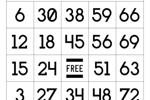 Free Printable Bingo Cards Paper Trail Design Worksheets Library