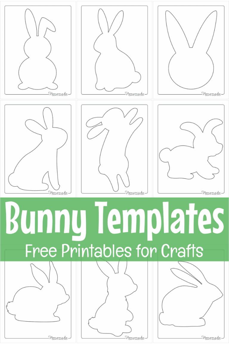 Free Printable Bunny Templates For Spring U0026 Easter Crafts