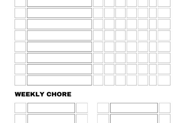 Free Printable Chore Chart PDF Template For Kids