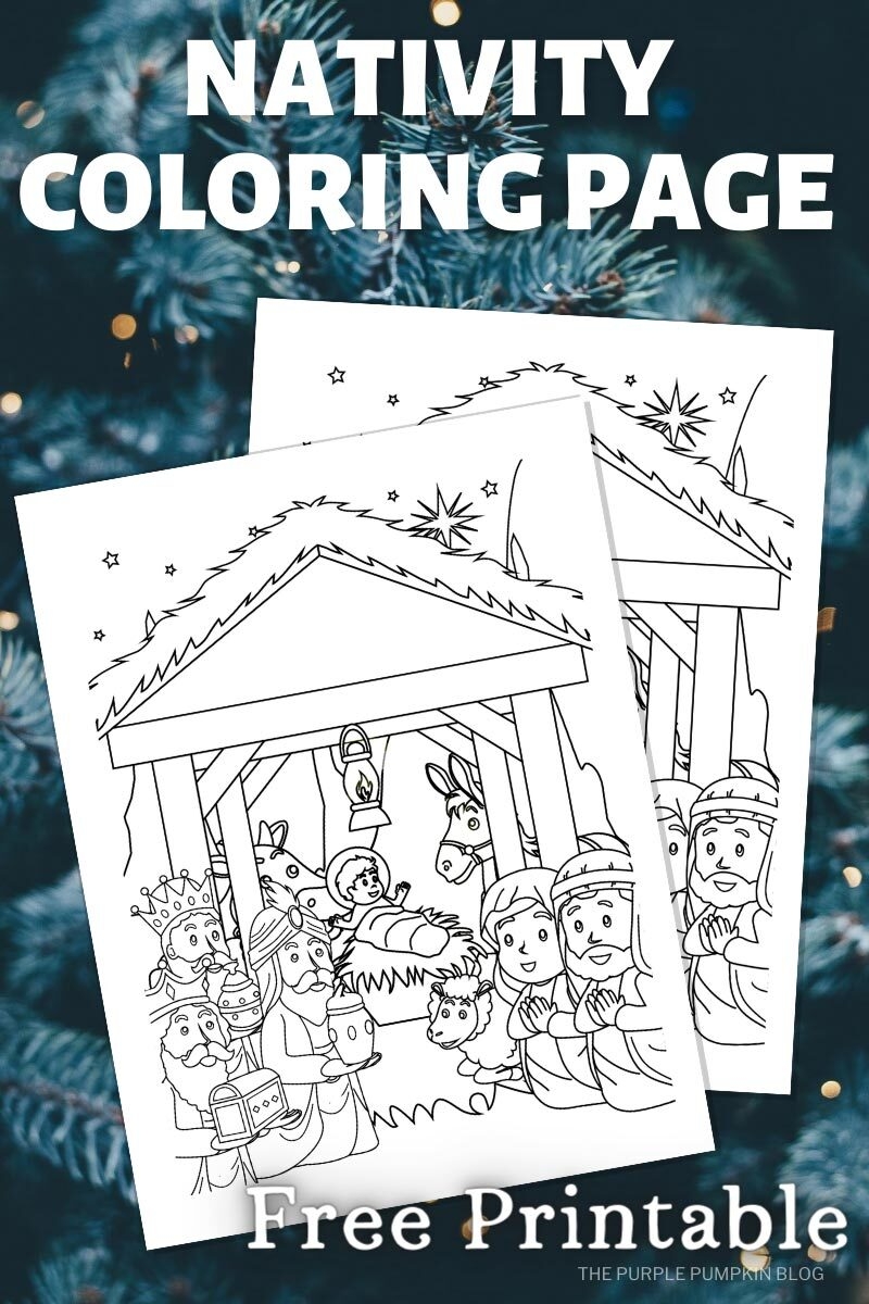 Free Printable Christmas Nativity Coloring Page For Kids 