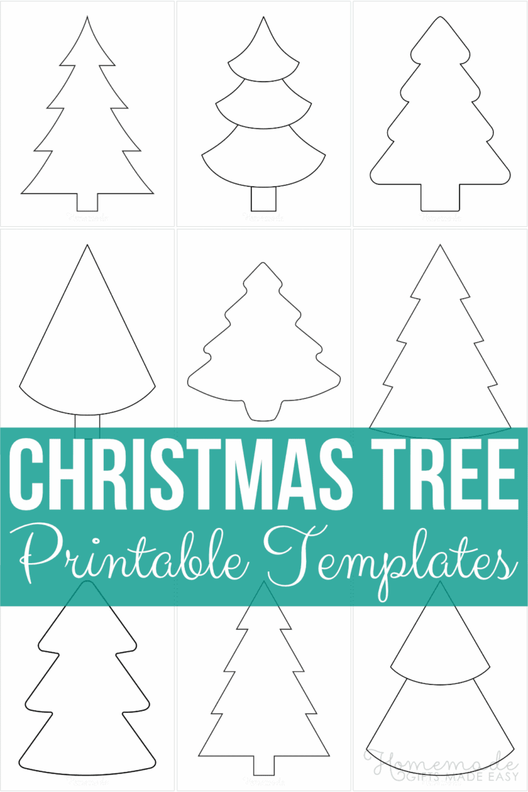 Free Printable Christmas Tree Templates And Outlines