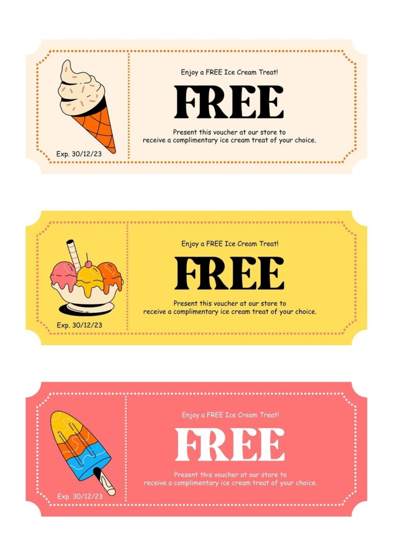 Free Printable Customizable Coupon Templates Canva