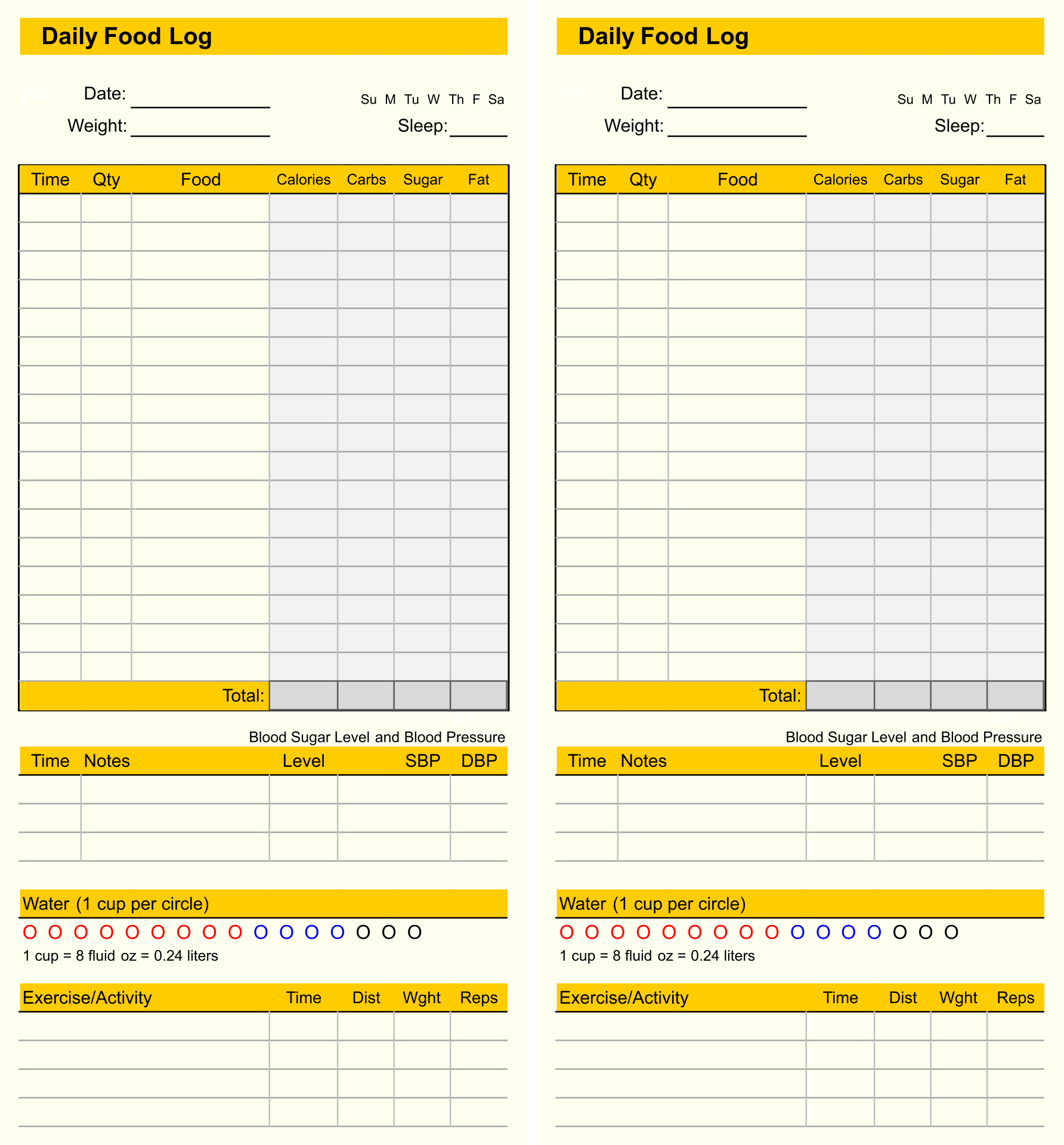 Free Printable Diabetic Log Sheets