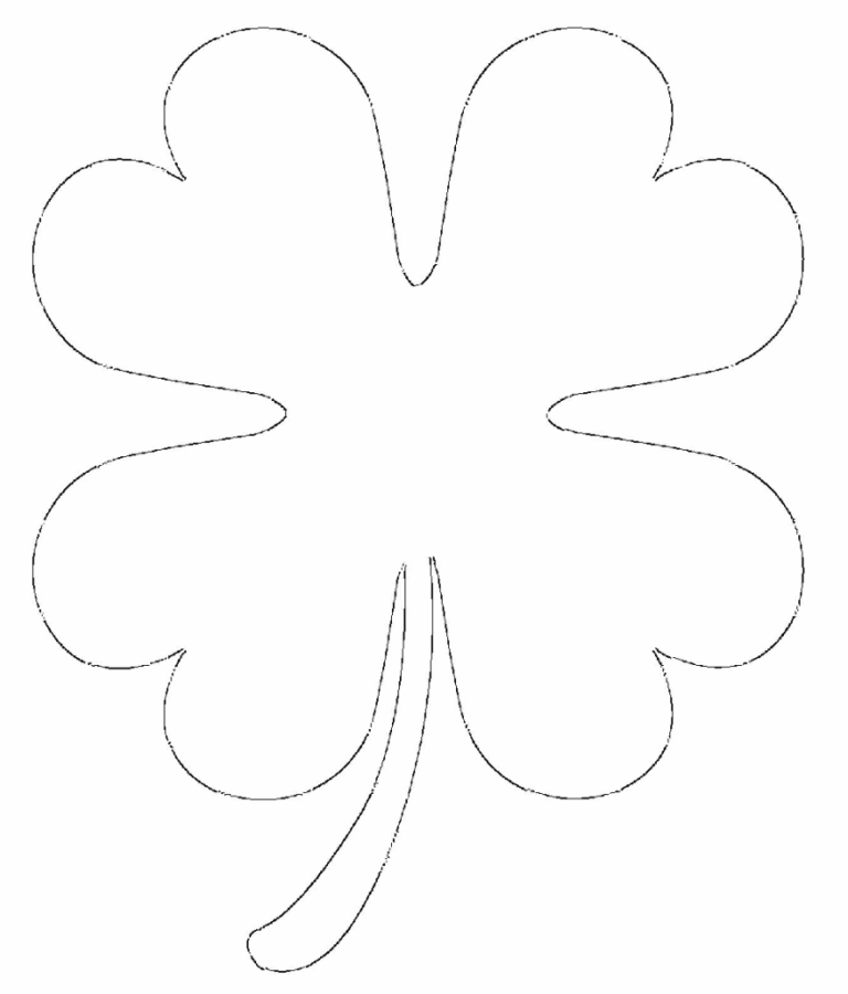 Free Printable Four Leaf Clover Templates Large U0026 Small Patterns 