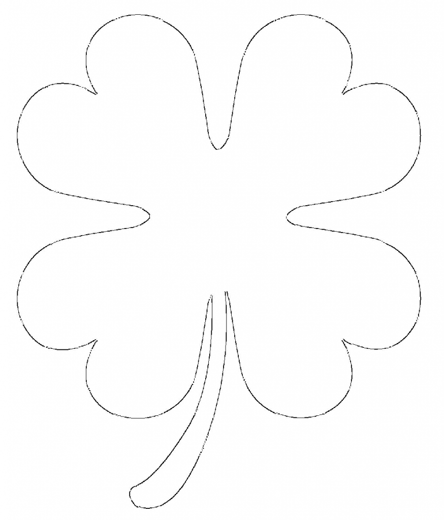 Free Printable Four Leaf Clover Templates Large U0026 Small Patterns