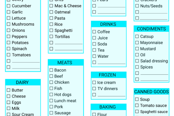 Free Printable Grocery List Templates PDF Shopping Lists Free Printables Monograms Design Tools Patterns U0026 DIY Projects