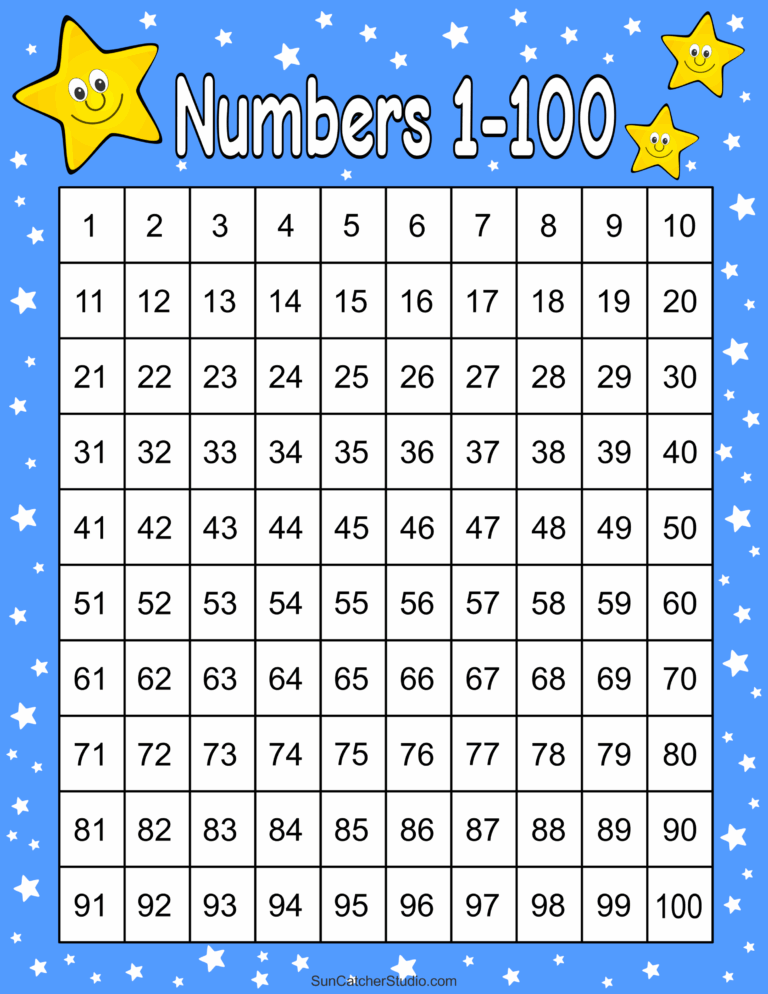 Free Printable Hundreds Charts Numbers 1 To 100 DIY Projects Worksheets Library