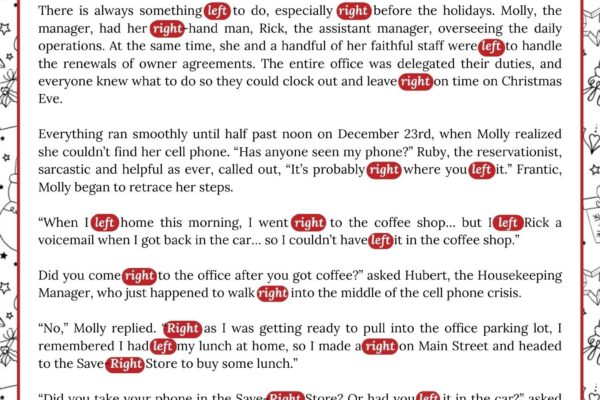 Free Printable Left Right Christmas Game Vacation Rental