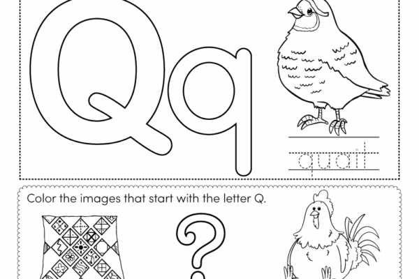 Free Printable Letter Q Coloring Worksheet
