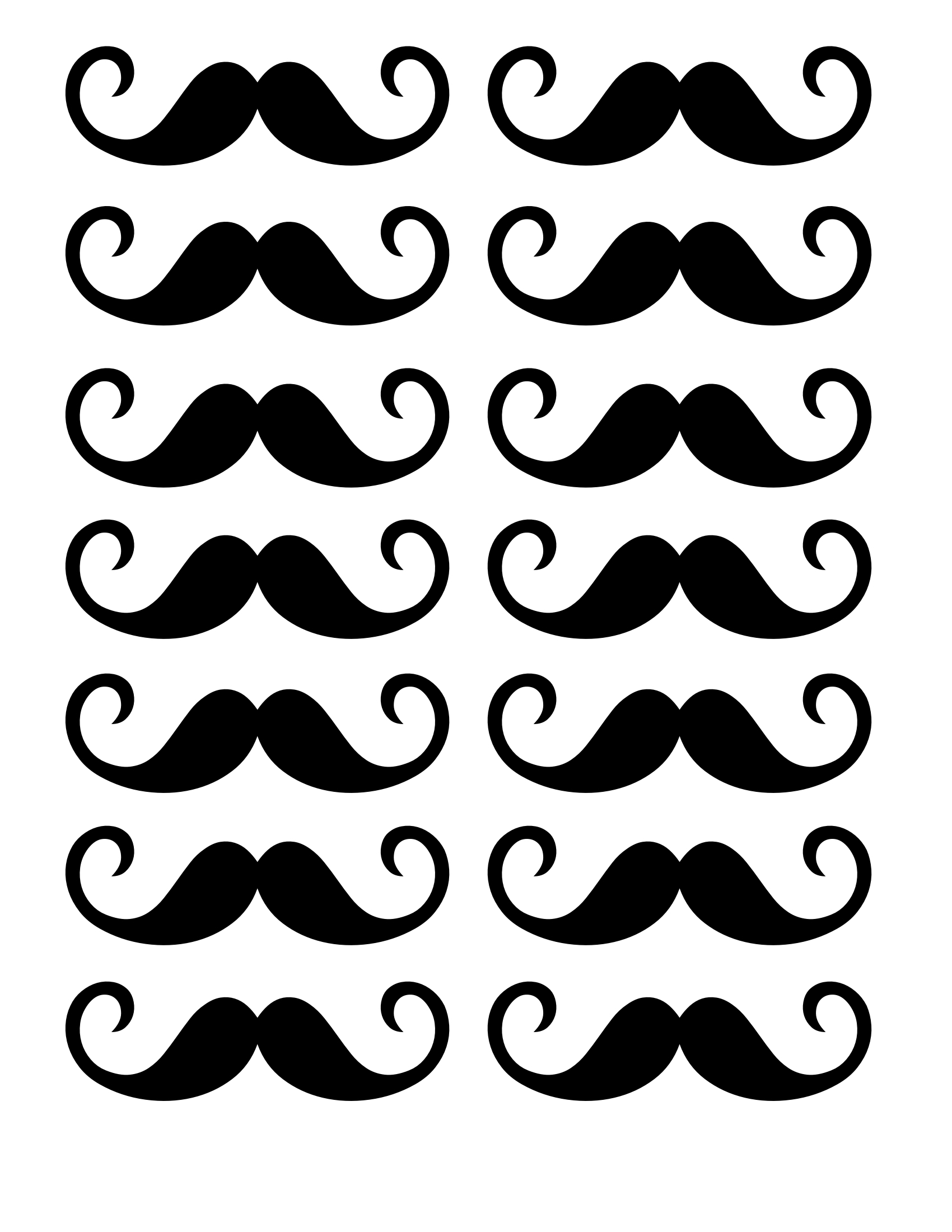 Printable Mustache Free