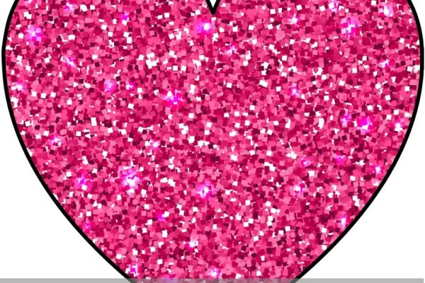 Free Printable Pink Glitter Heart Embellishment Make Breaks
