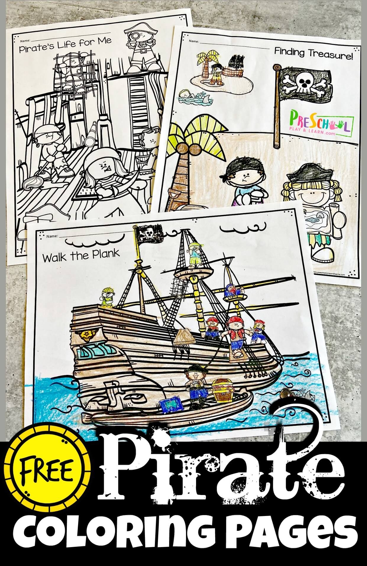 Free Pirate Coloring Printables