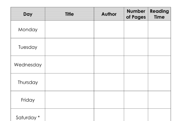 Free Printable Reading Log Template Bullet Journal U0026 Traditional