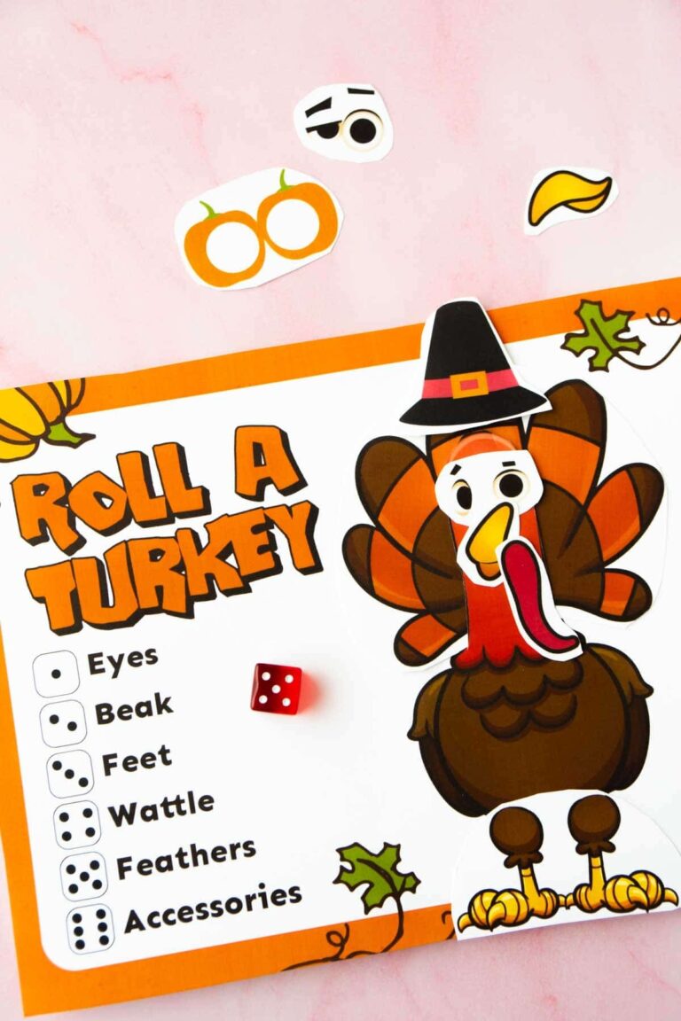 Free Printable Roll A Turkey Dice Game Play Party Plan