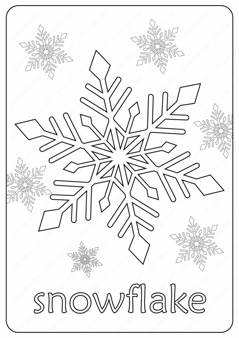Free Printable Snowflake Coloring Pages