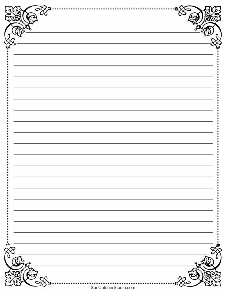 Free Printable Stationery And Lined Letter Writing Paper Free 