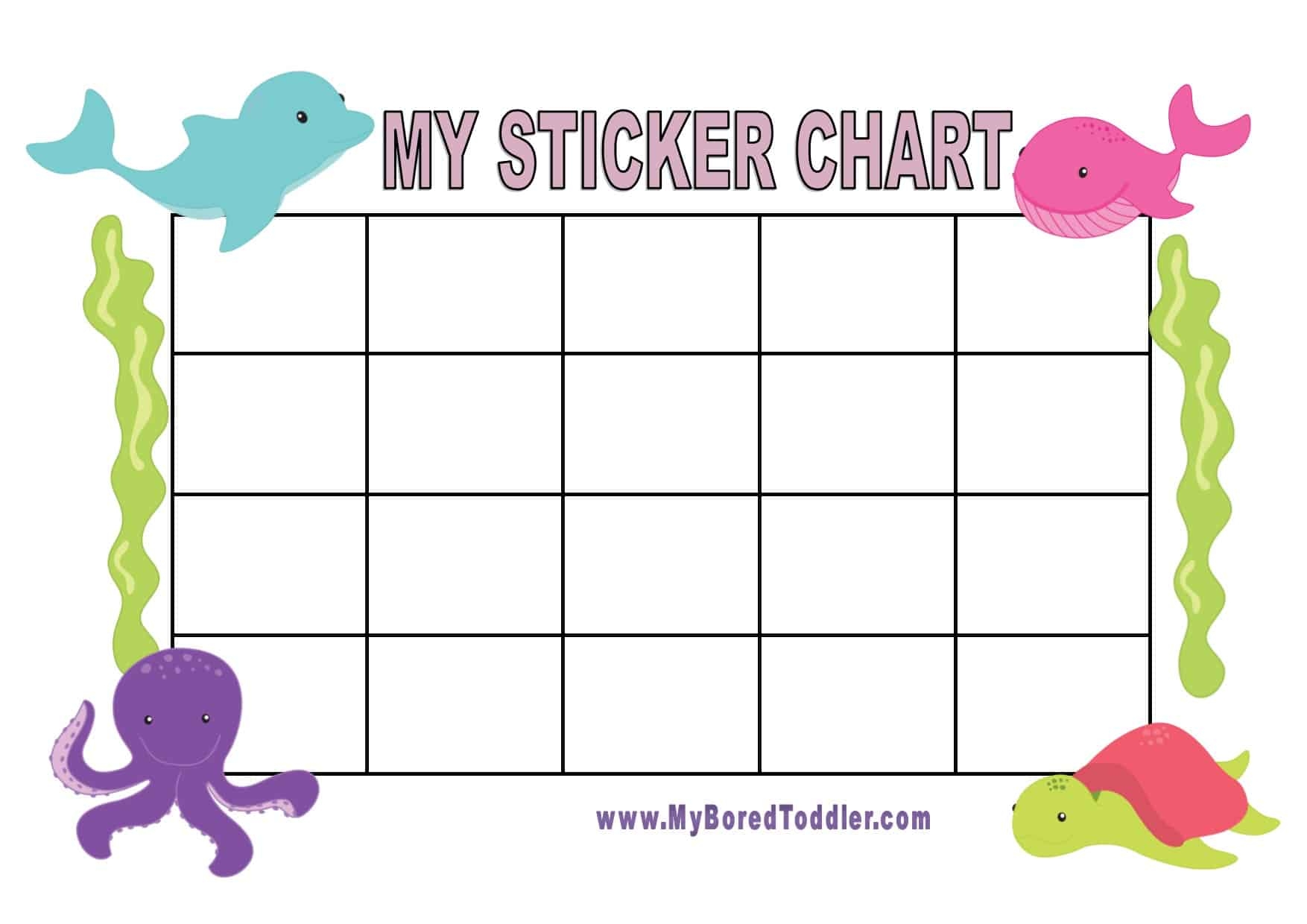 Free Printable Sticker Reward Chart Printable Party Favors
