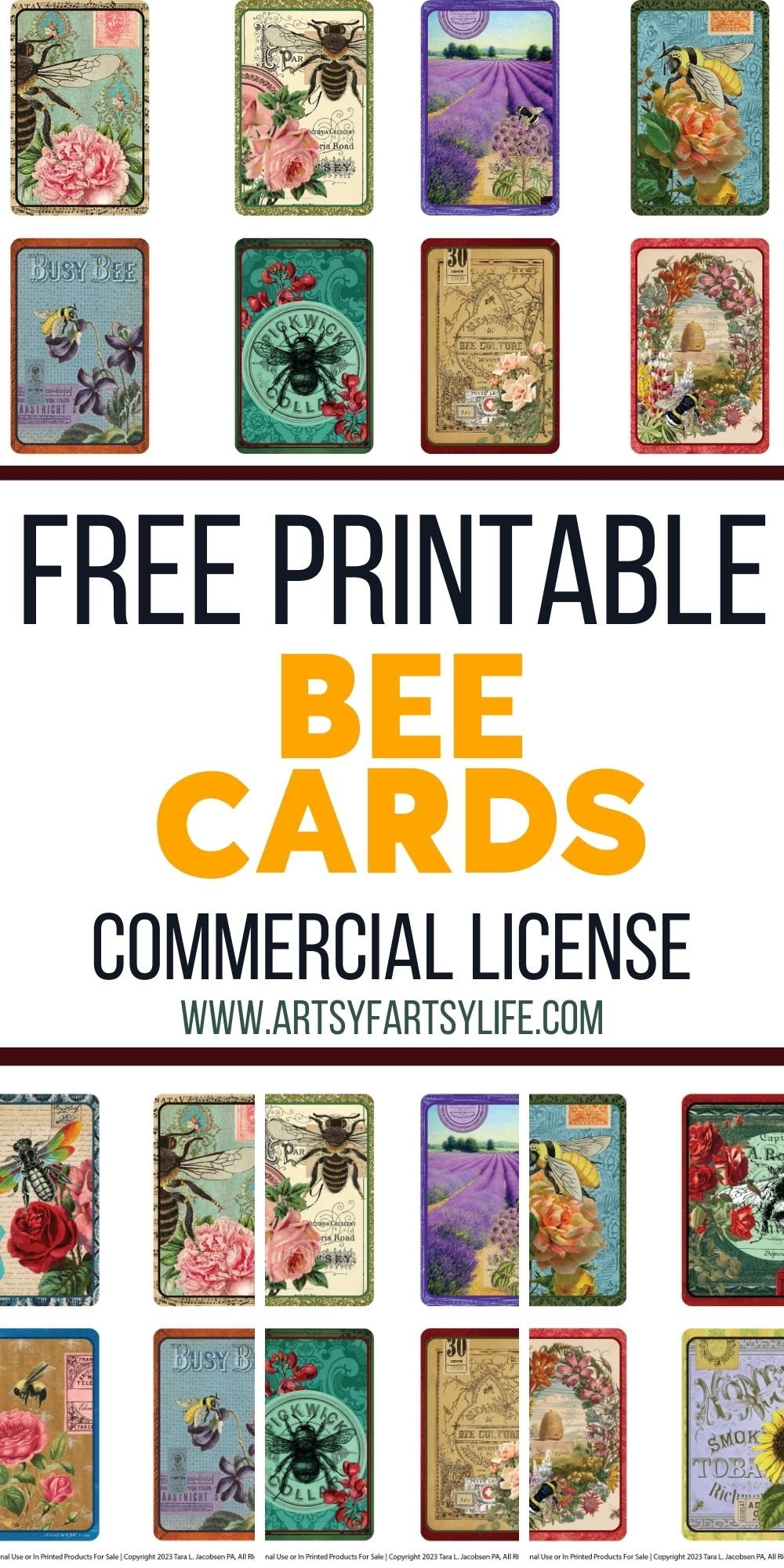 Free Vintage Bee Printables