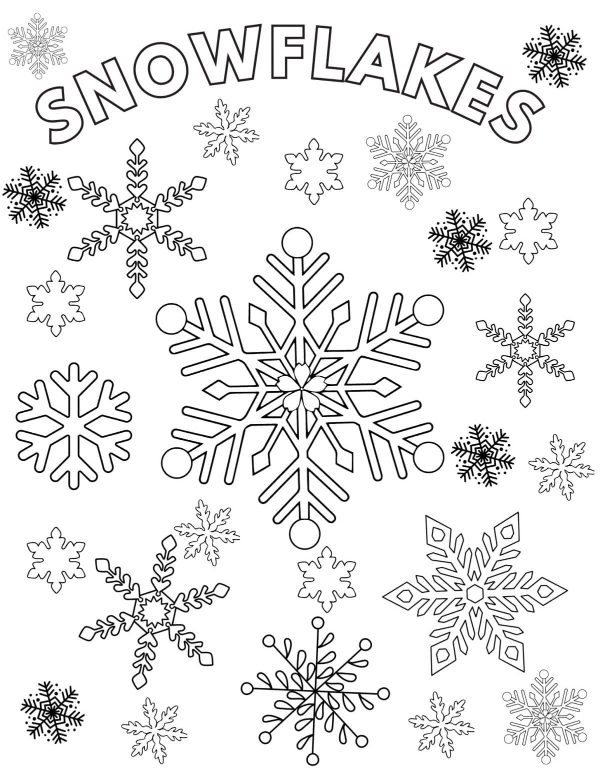 Free Printable Snowflake Coloring Sheets