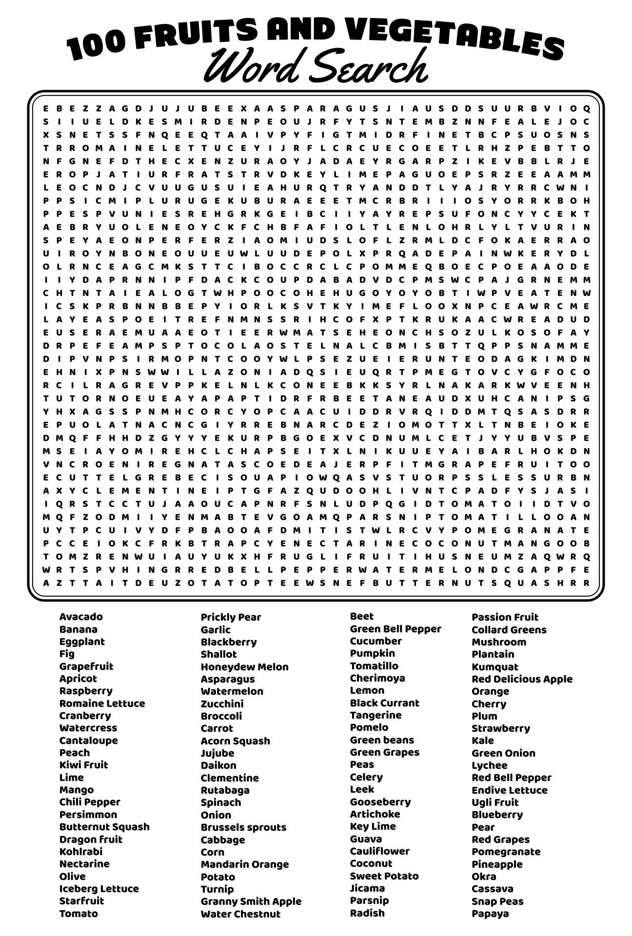 Hard Word Search Printable Pdf Free