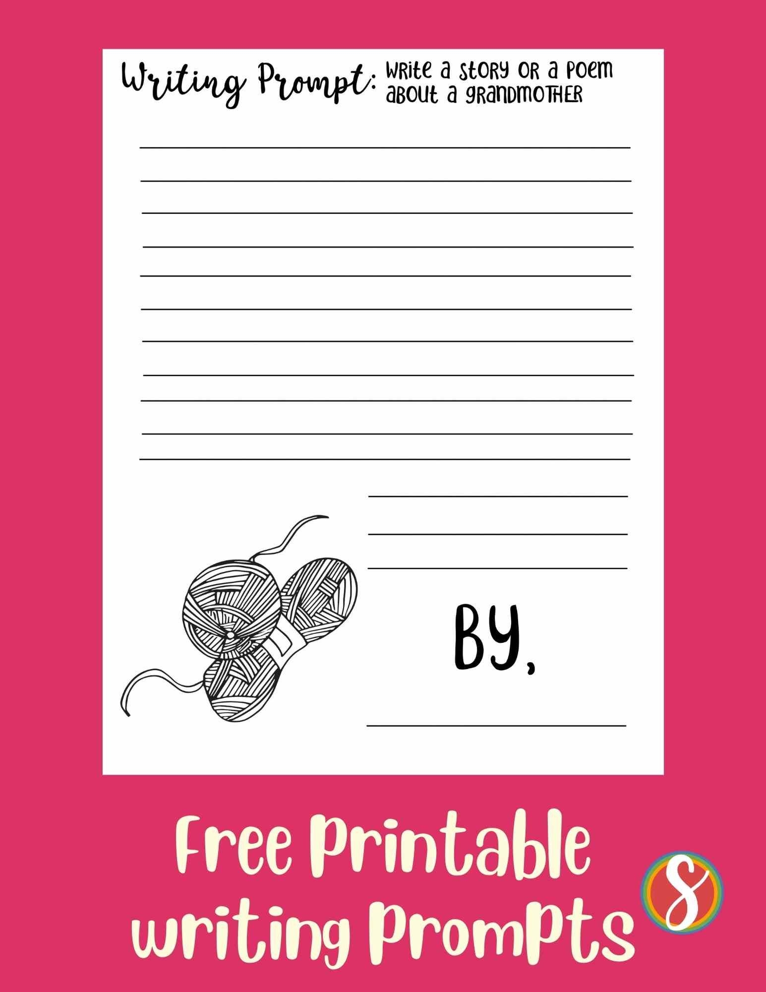 Free Printable Writing Prompt Sheets Stevie Doodles