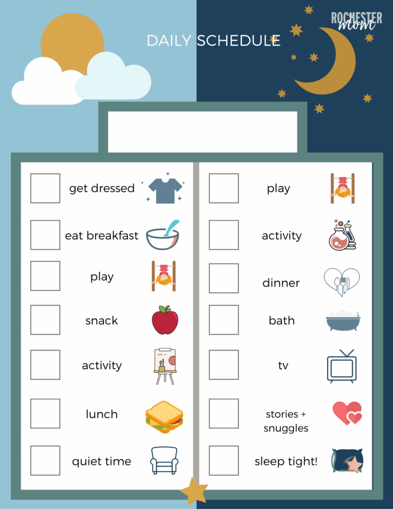 Free Routine Activity Charts Customizable For Your Family