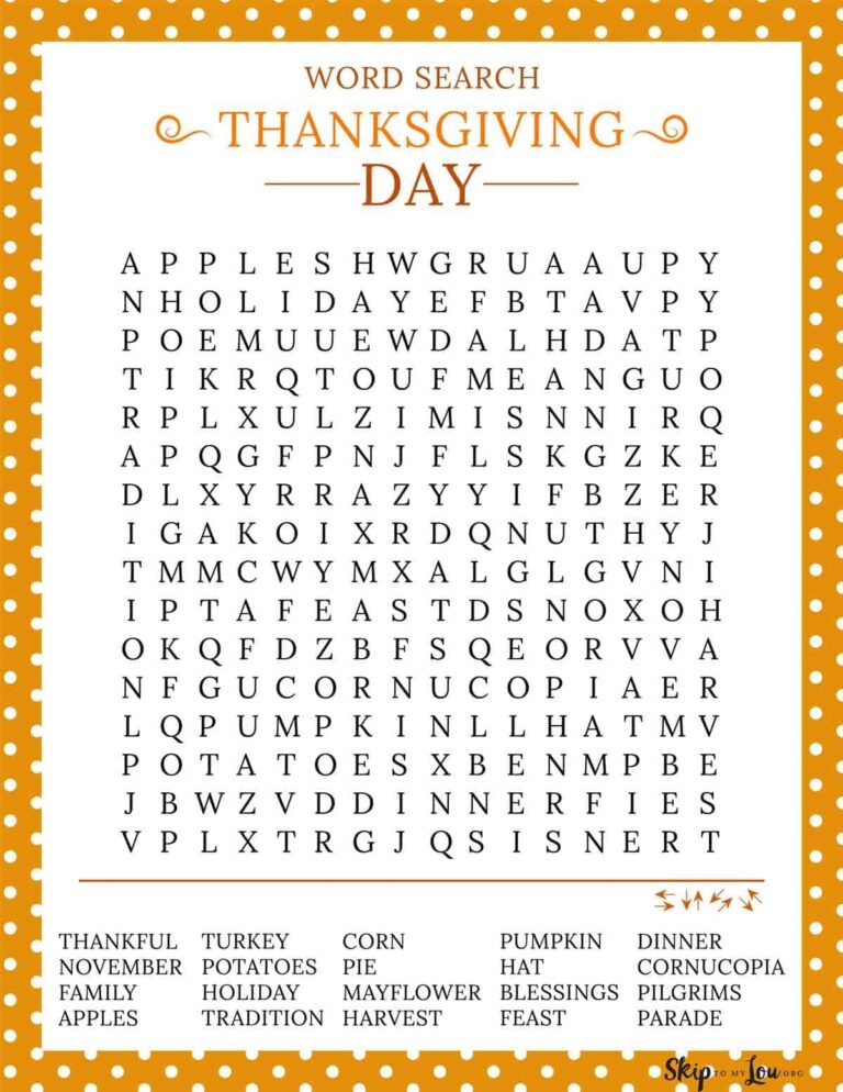 Free Thanksgiving Printables Skip To My Lou Worksheets Library