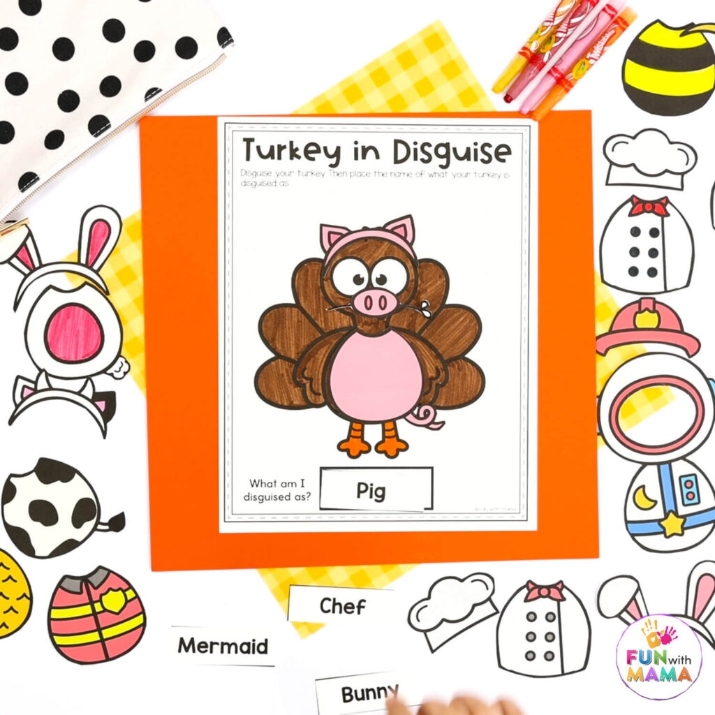 FREE Turkey In Disguise Project Template