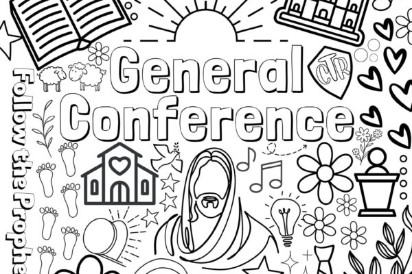 General Conference Coloring Page Printable Etsy