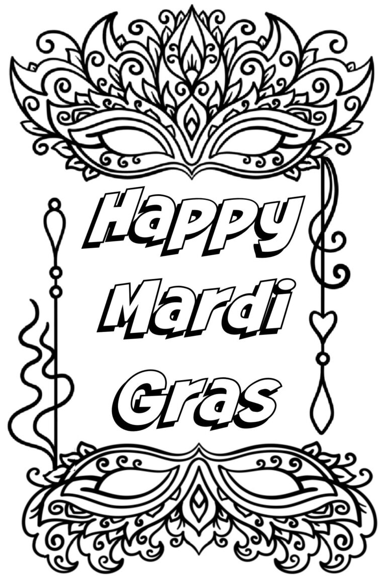 Get 10 Free Printable Mardi Gras Coloring Pages For All Ages 