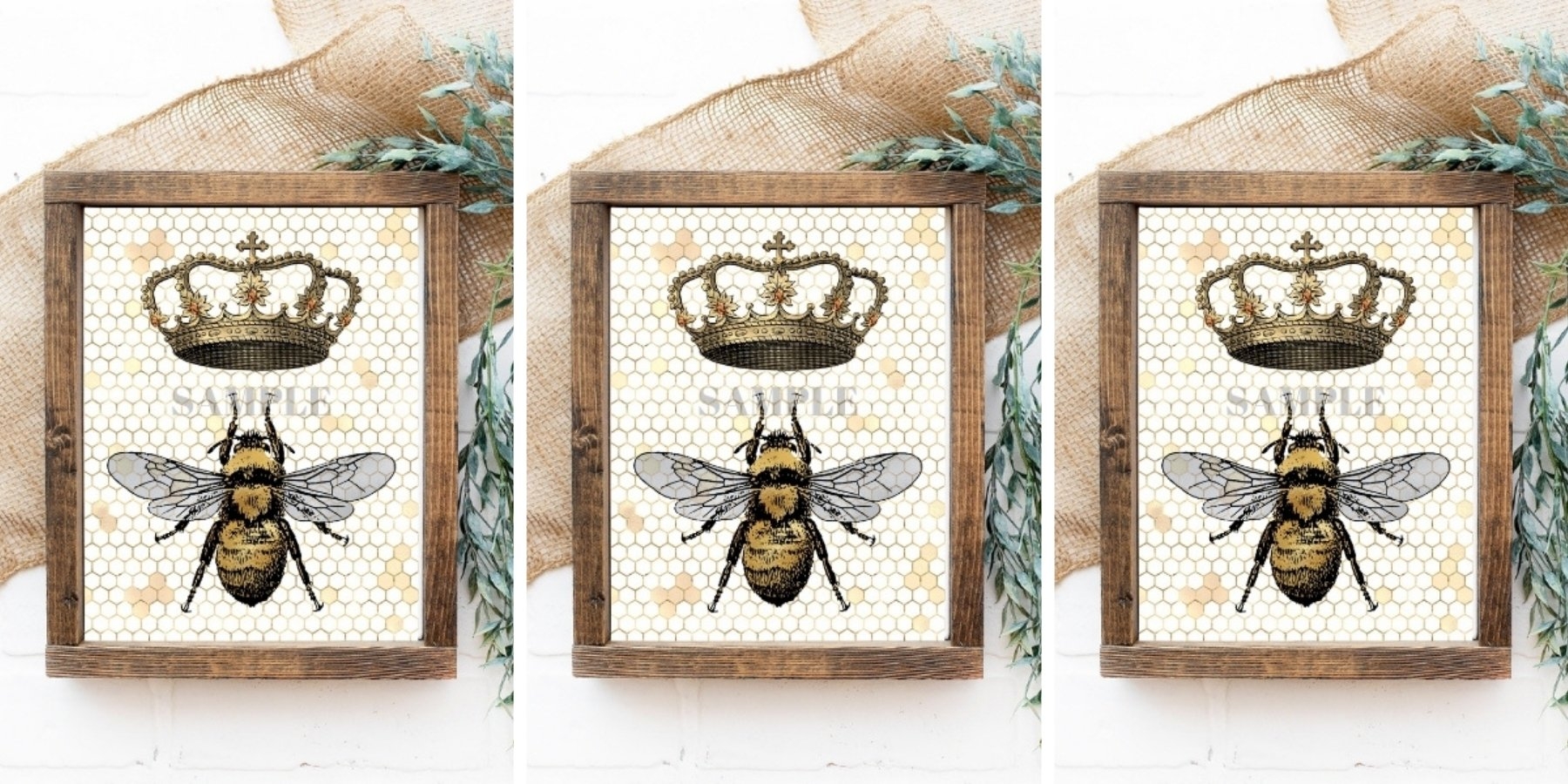 Get Your Free Vintage Bee And Crown Free Printable
