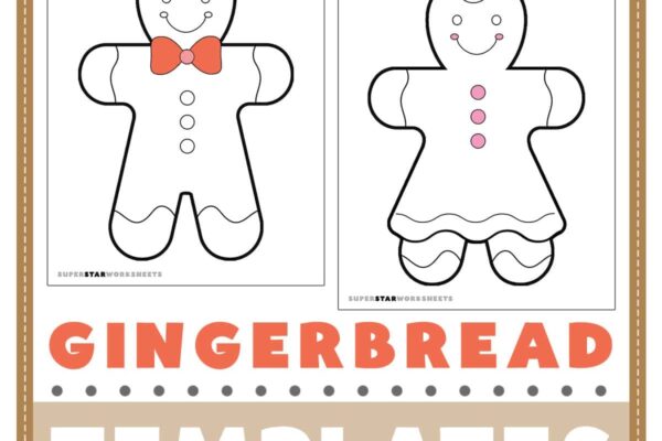 Gingerbread Man Template Superstar Worksheets